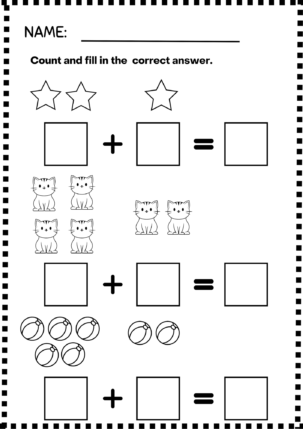 Number Tracing Worksheets 1 to 10 plus addition worksheets