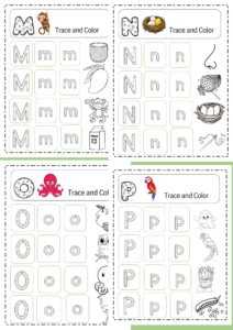 Alphabet Colouring and Tracing Pages