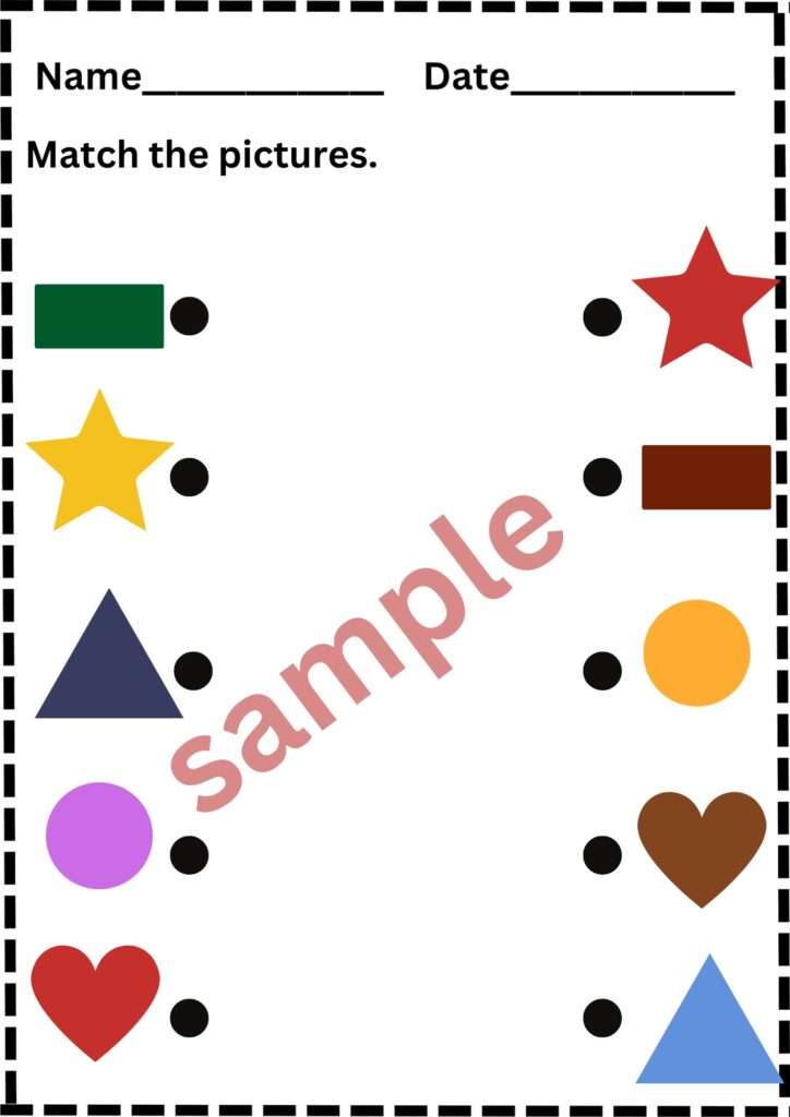 Picture Matching Activities (10 Pages) for Pre-schoolers - Downloadable ...