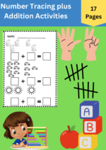 Number Tracing Worksheets 1 to 10 plus addition worksheets