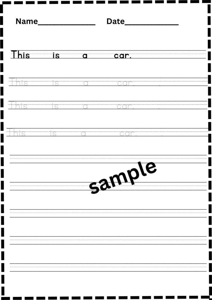 Handwriting Worksheets Sentence Making Tracing