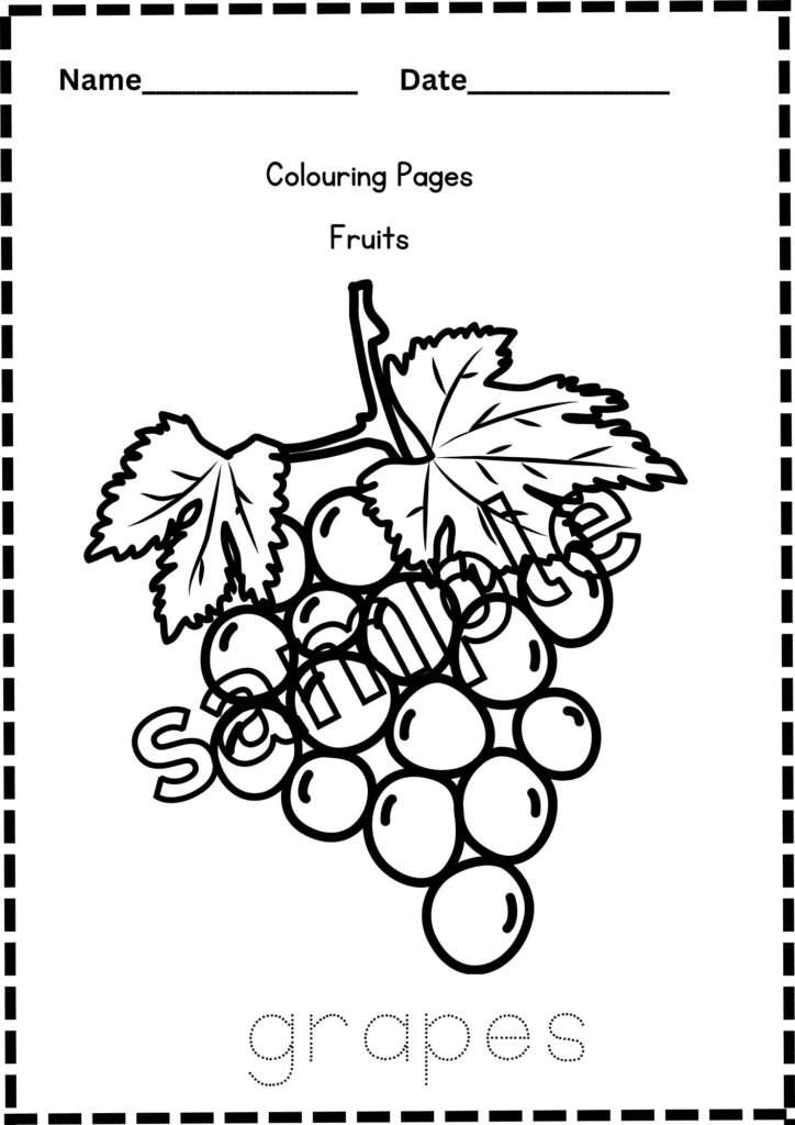 Transportation,fruits and vegetables coloring pages