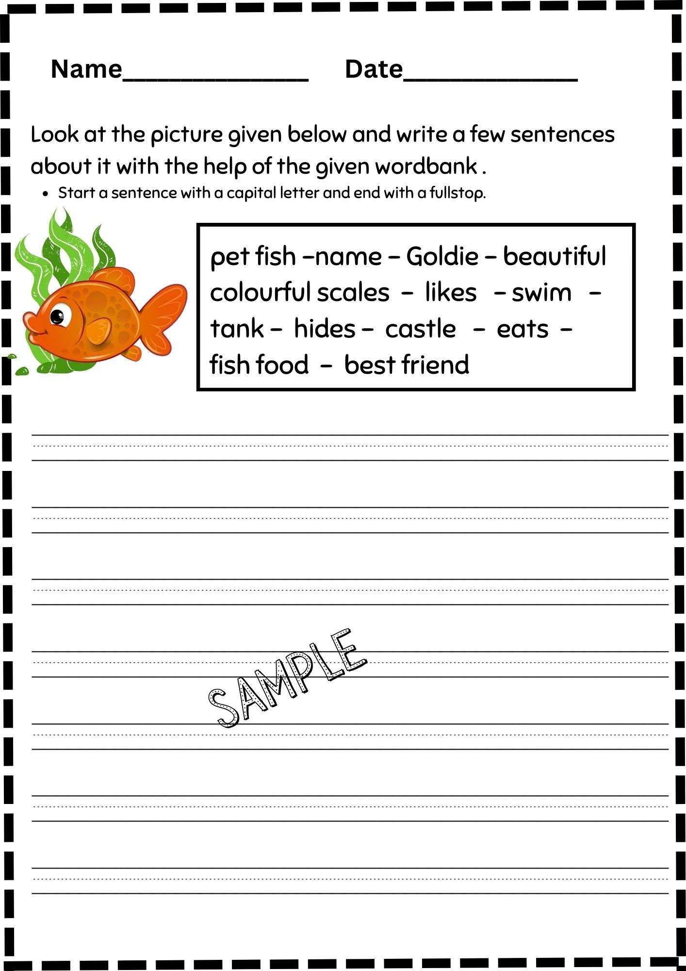 creative writing worksheets for grade 5 pdf