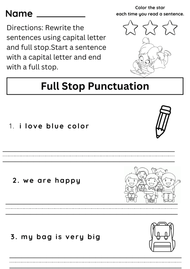 number recognition worksheets for KIndergarten(1-5) free download