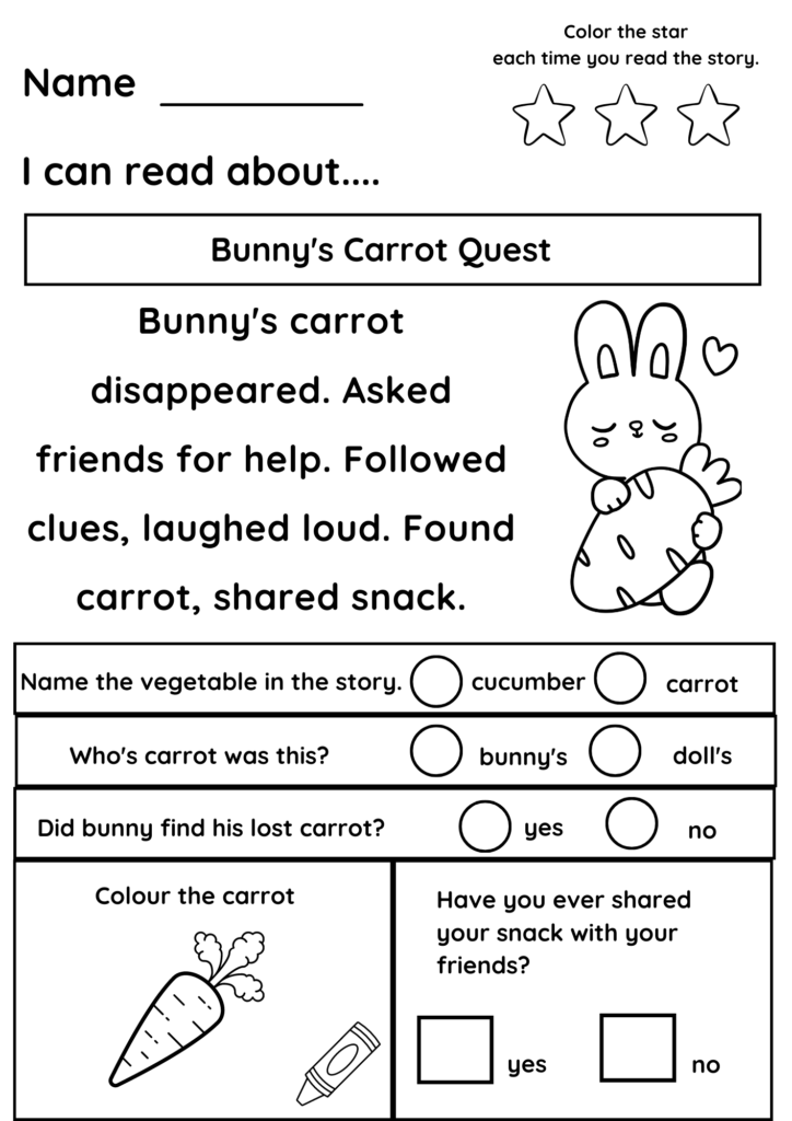 kindergarten cvc worksheets