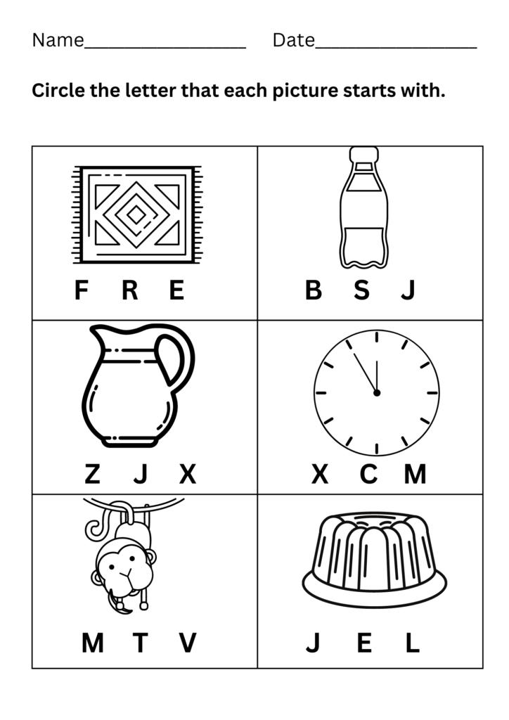 Beginning Sound Worksheets Printables For Kindergarten Beginning Sound Worksheets Printables For Kindergarten