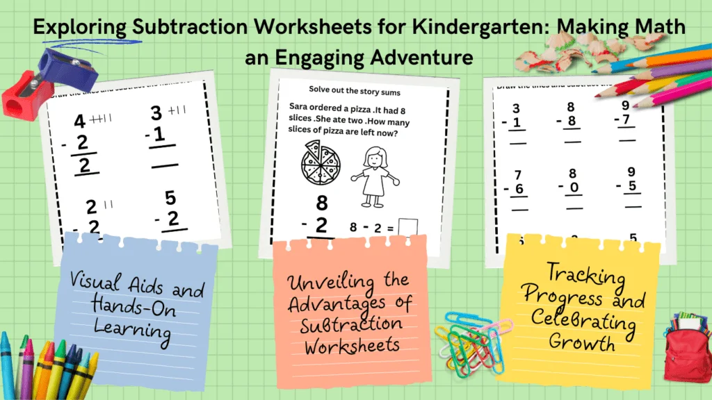 Subtraction Worksheets for KIndergarten