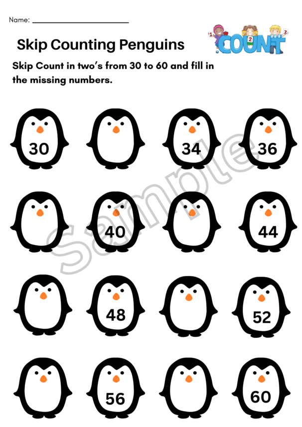 Skip Counting by 2 Worksheets