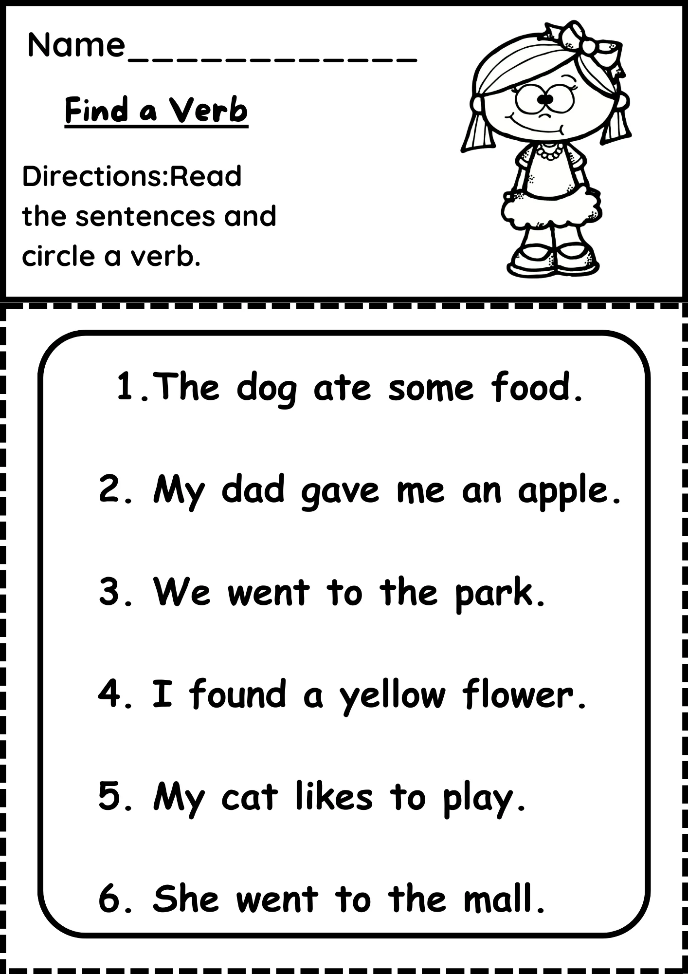 verbs worksheet pdf