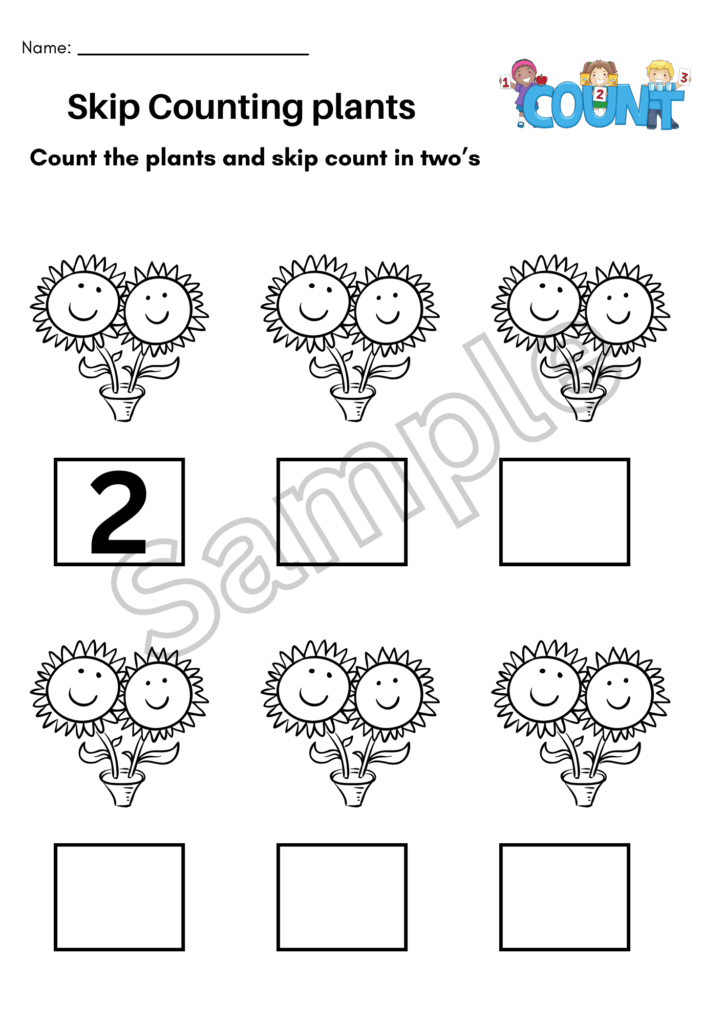 Skip Counting by 2 Worksheets