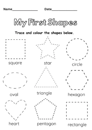 Shapes TRacing Worksheets