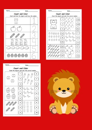 counting worksheets for kindergarten