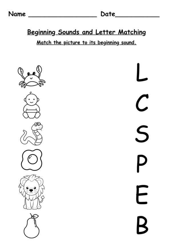 Beginning Sounds Worksheets