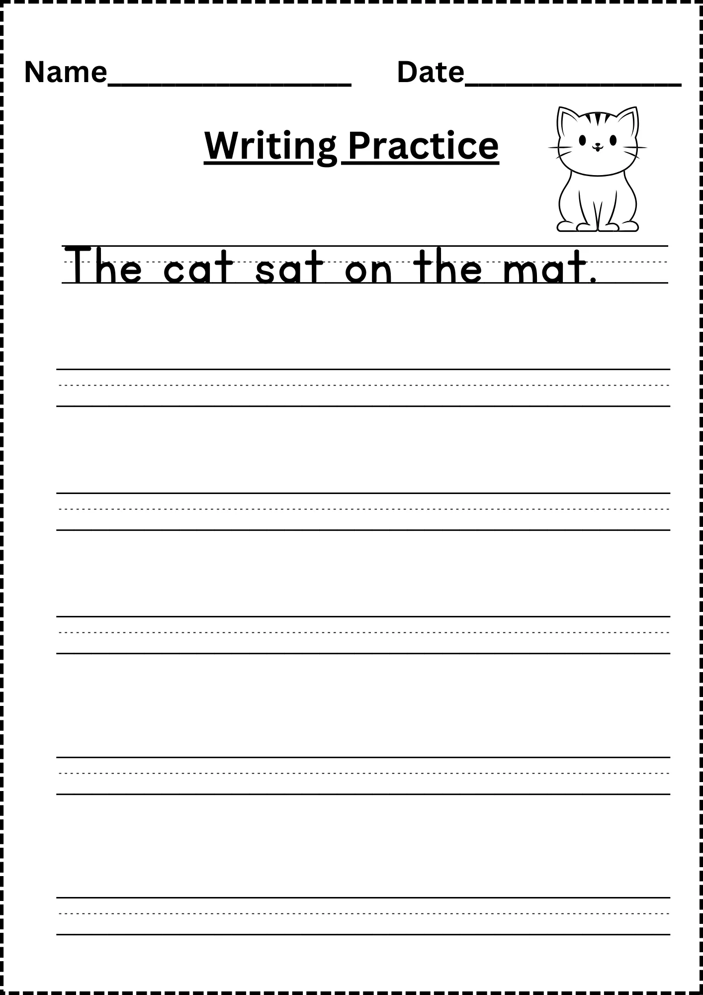 Writing Practice Worksheets