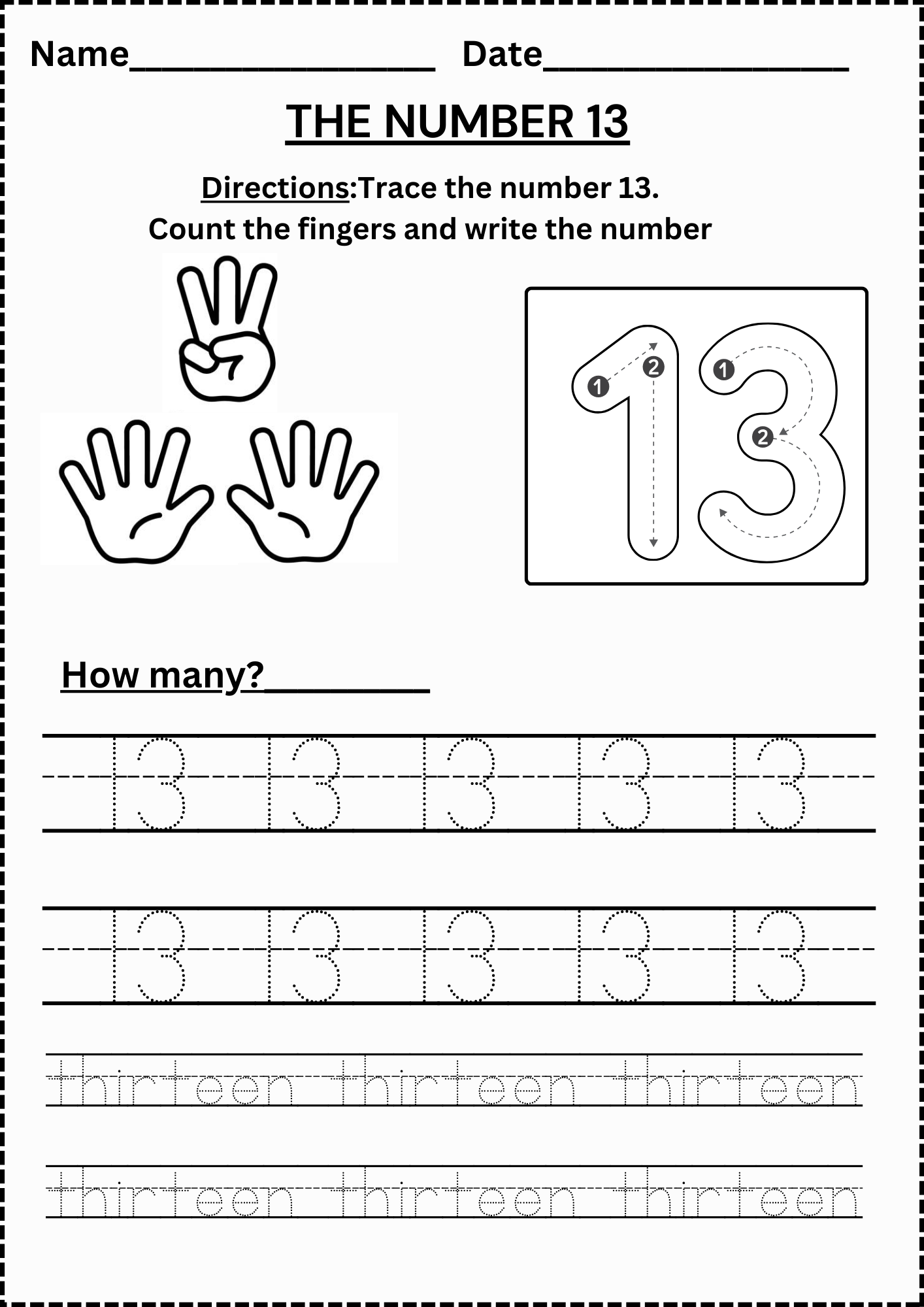 Number 11 To 20 Worksheets Pdf