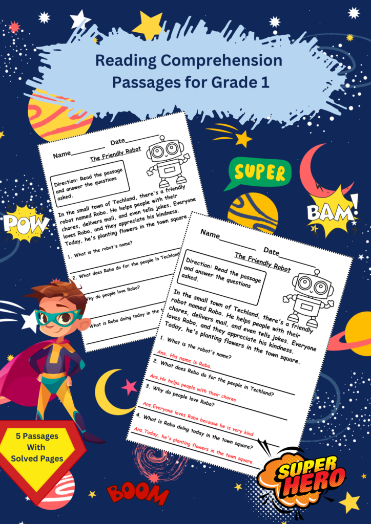 Reading Comprehension Worksheets Grade 1