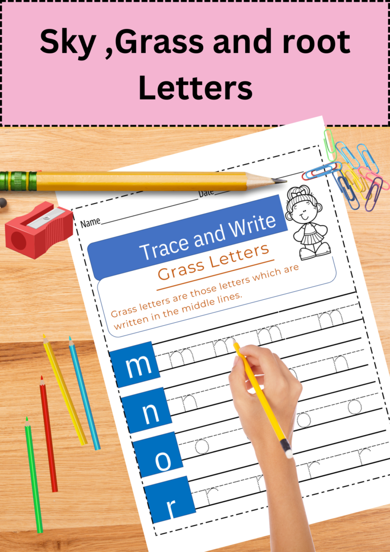 Sky, grass and root letters(8 worksheets)||Learning about sky grass ...