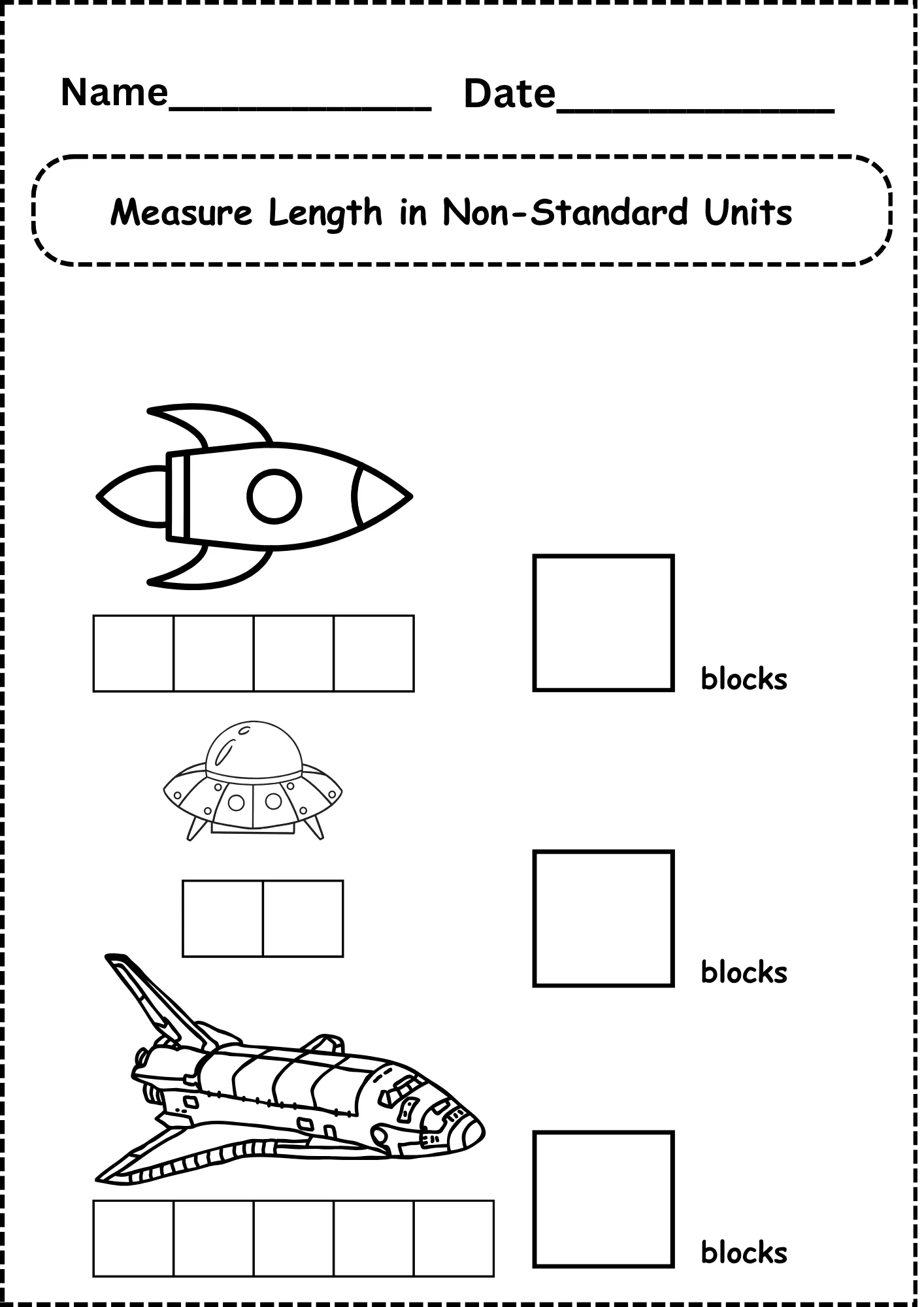 1 kindergarten measurement worksheets