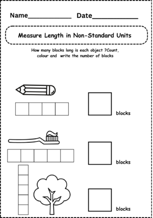 kindergarten measurement worksheet