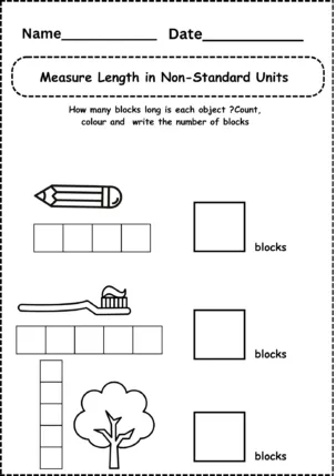 kindergarten measurement worksheet
