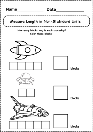 Kindergarten Measurement Worksheet