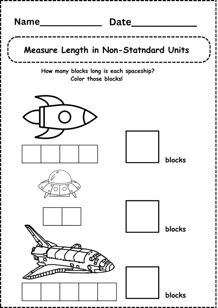 Kindergarten Measurement Worksheet