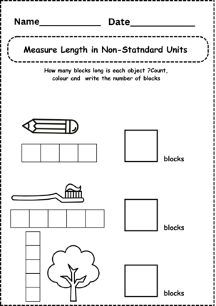 kindergarten measuring worksheet 2 free