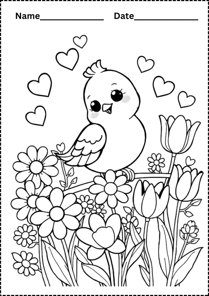 spring coloring pages