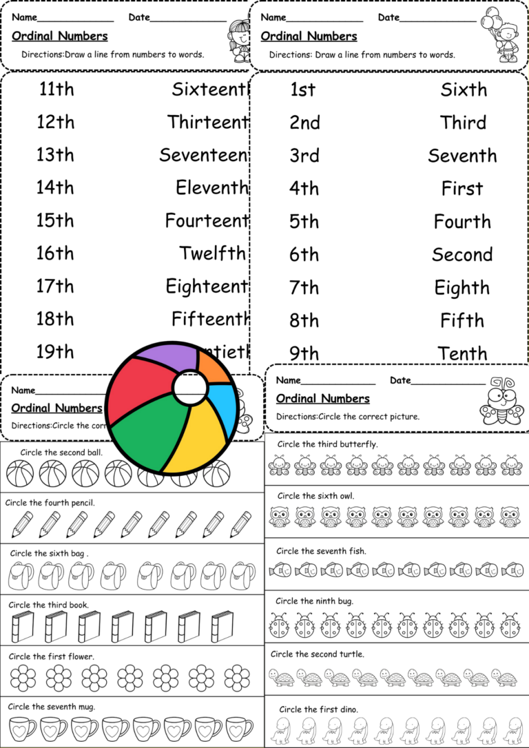 Ordinal Number Printables (11 Printables)