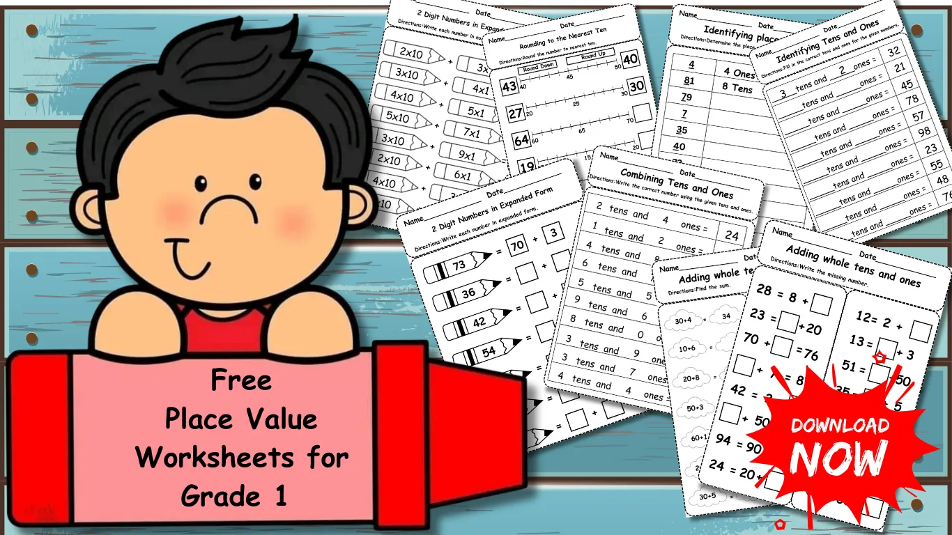 place value worksheets for grade 1