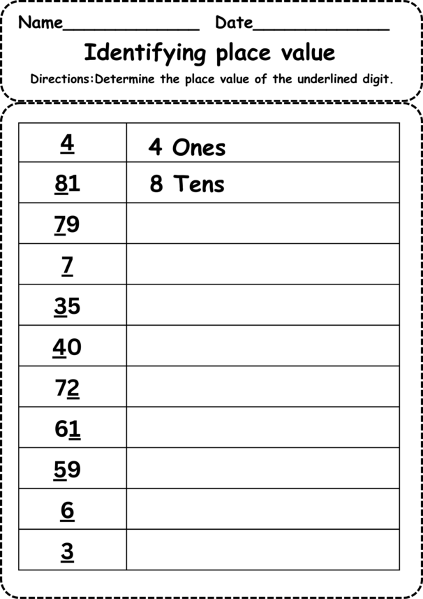 Best Free Place Value Worksheets for Grade 1 (Printable PDF)