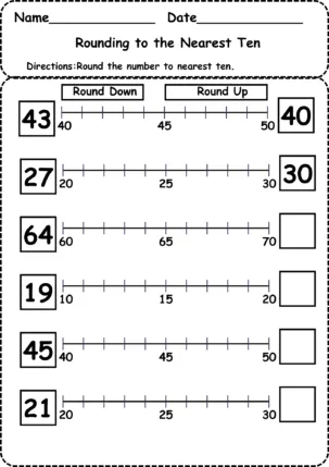 rounding off to nearest 10