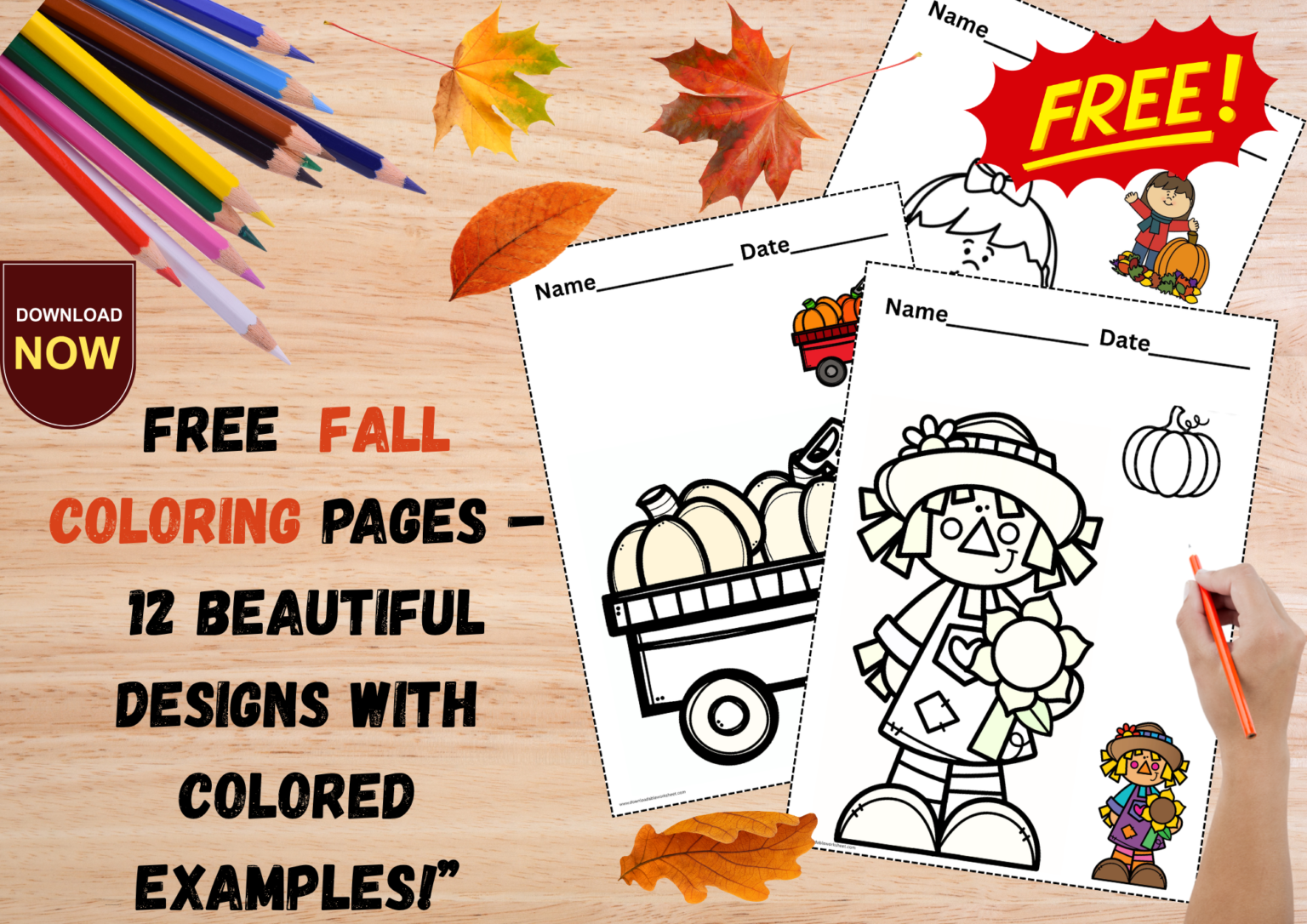 12 Best Free Fall Coloring Pages for Kids | Fun Autumn Printables