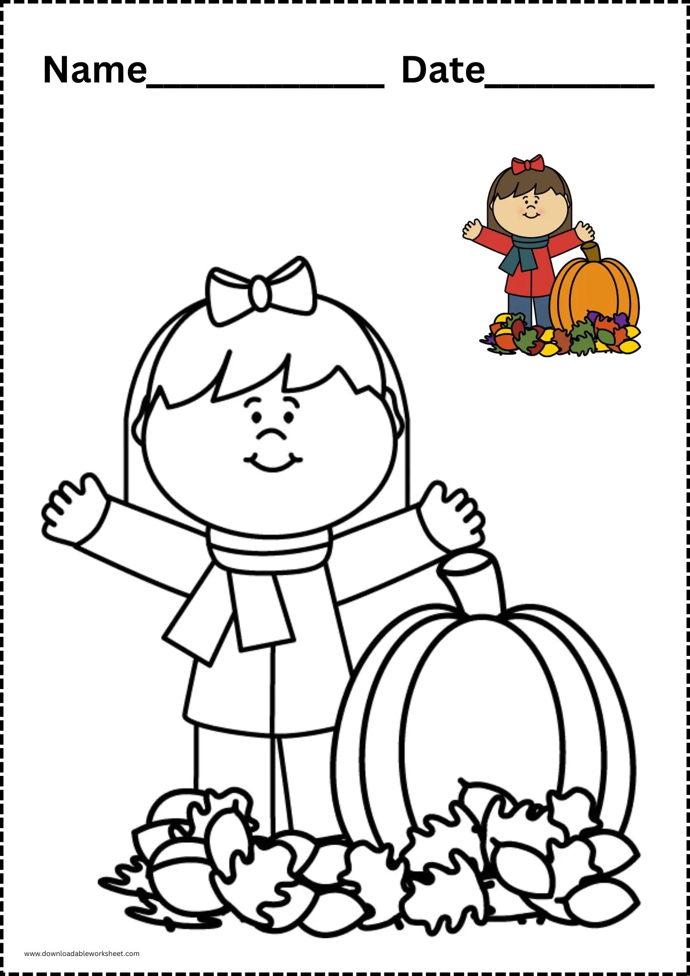fall coloring sheet