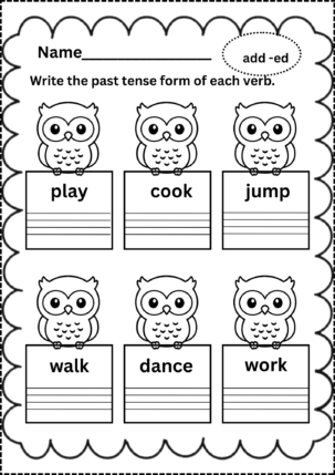 past tense verbs worksheets