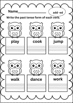 past tense verbs worksheets