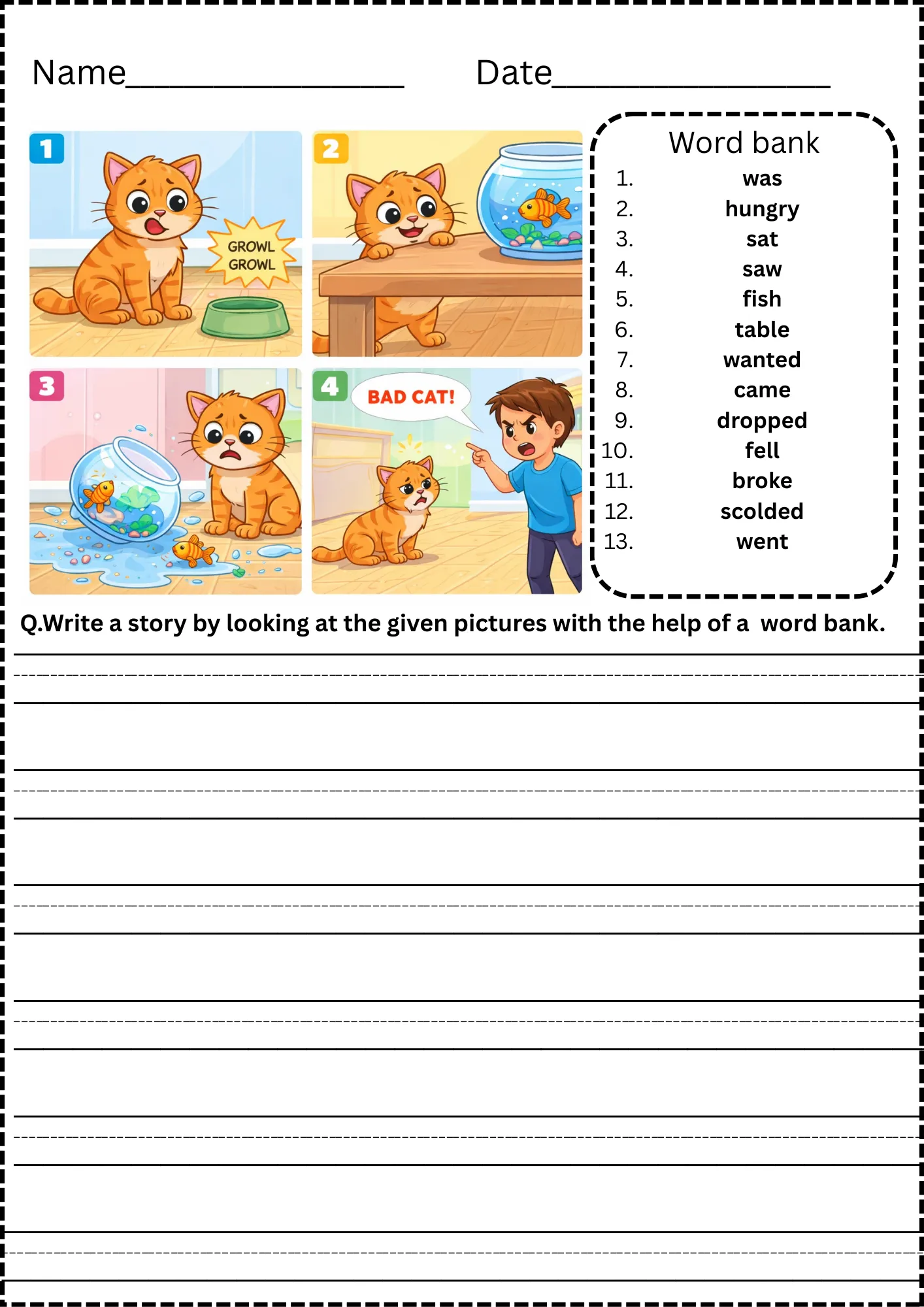 picture sequencing Picture Prompts for Story Writing