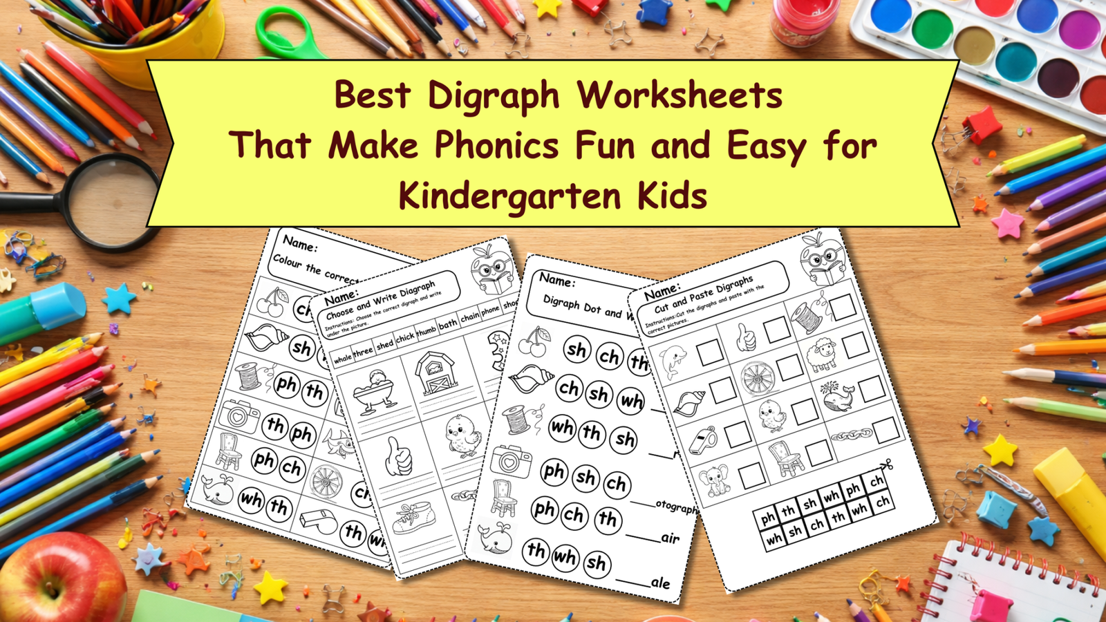 Digraph Worksheets for Kindergarten – Fun & Printable Phonics Activities