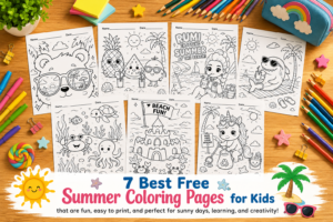 Free Summer Coloring Pages for kids