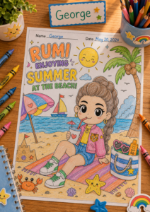 summer coloring pages Kpop Demon Hunters