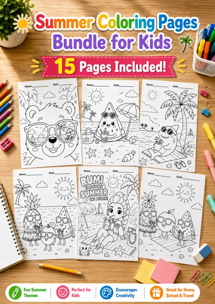 summer coloring pages