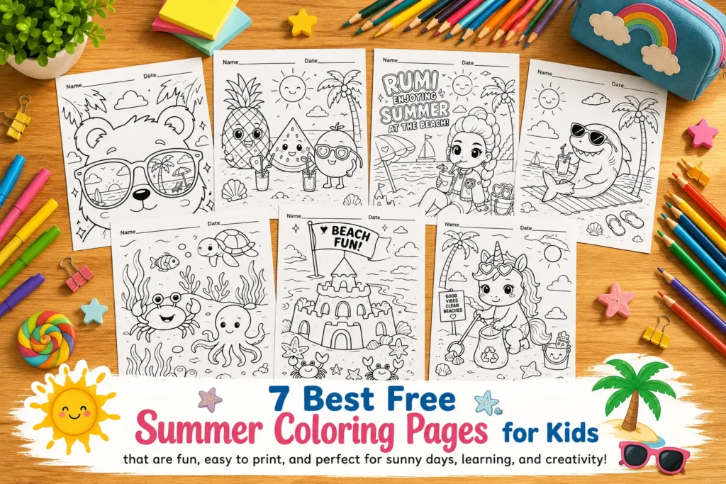 summer coloring pages