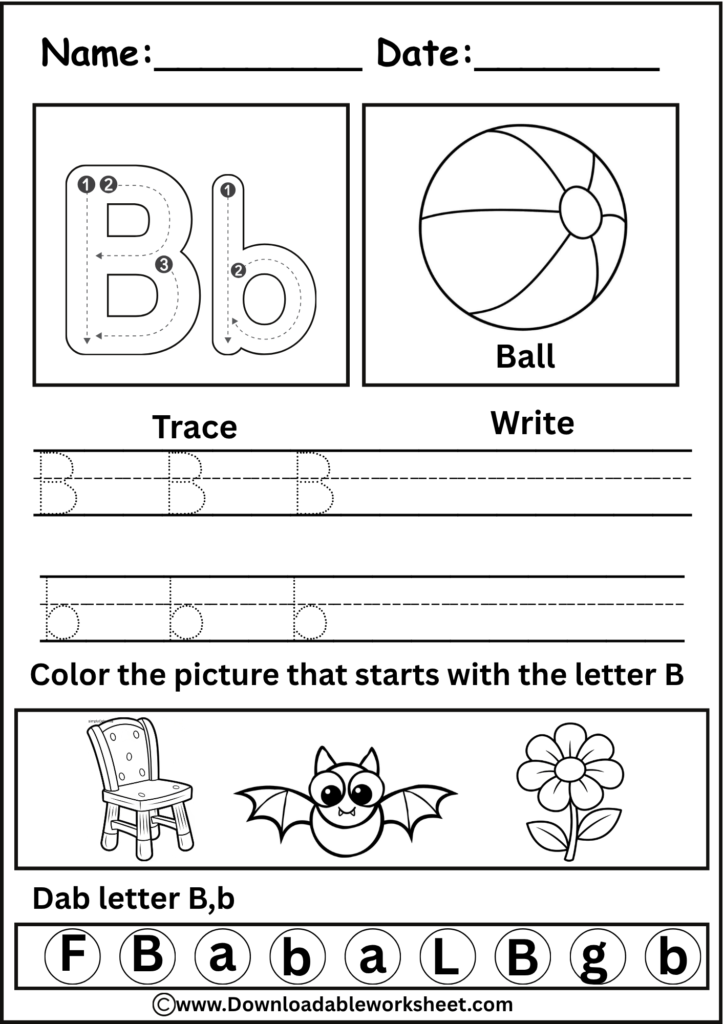Letter B Worksheet
