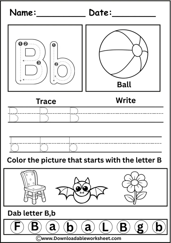 Letter B Worksheet

