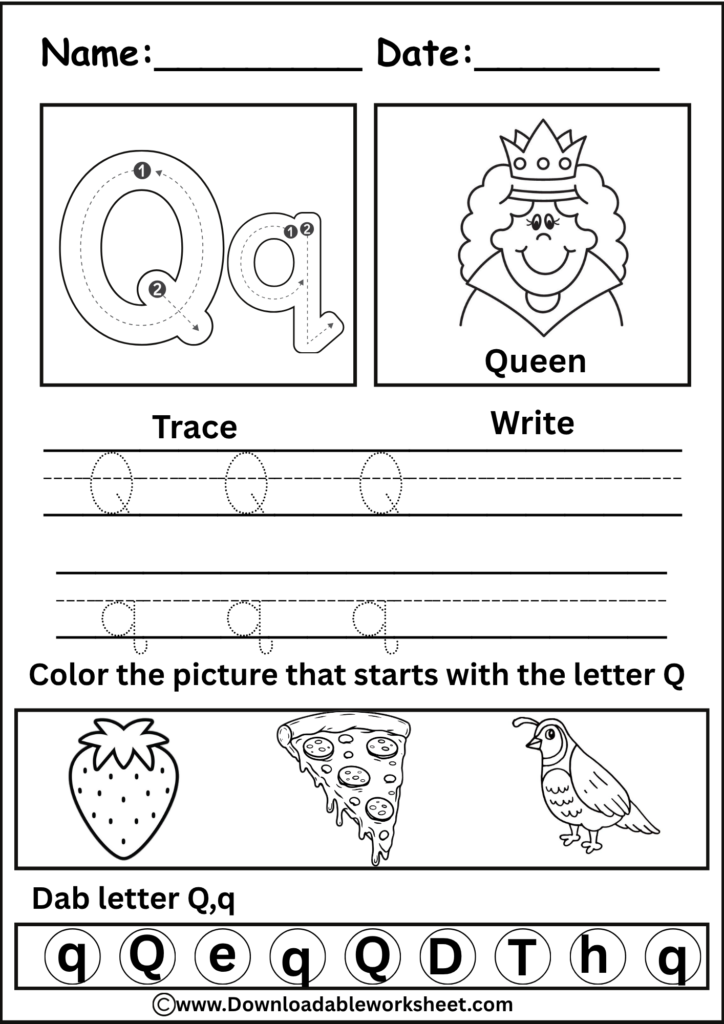 Letter Q Worksheet