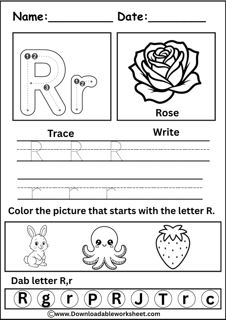 Letter R Worksheet