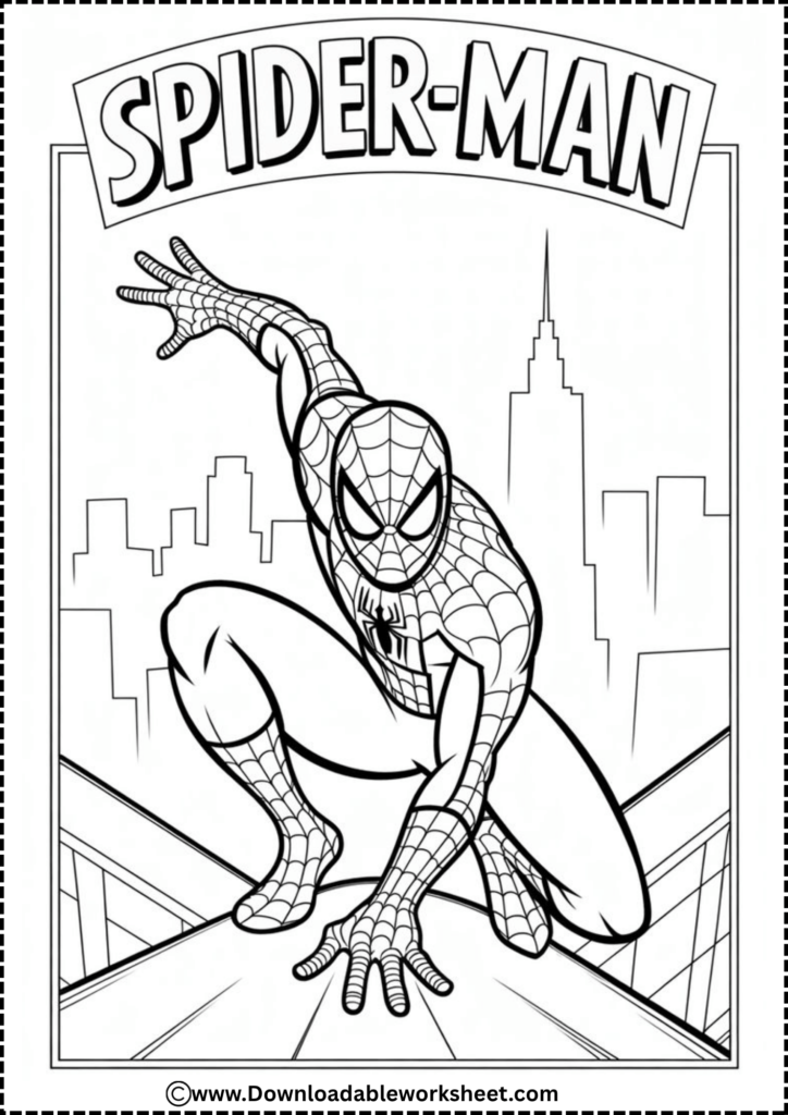 spiderman coloring page 1