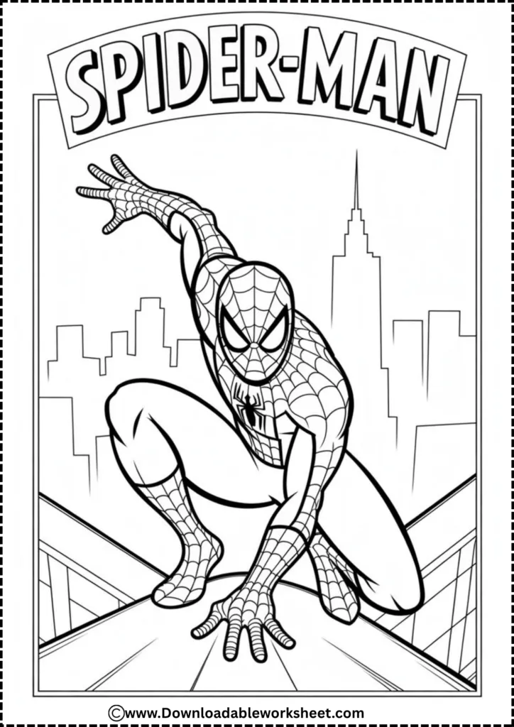 spiderman coloring page 1
