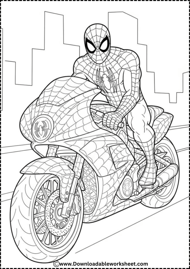 spiderman coloring page 12