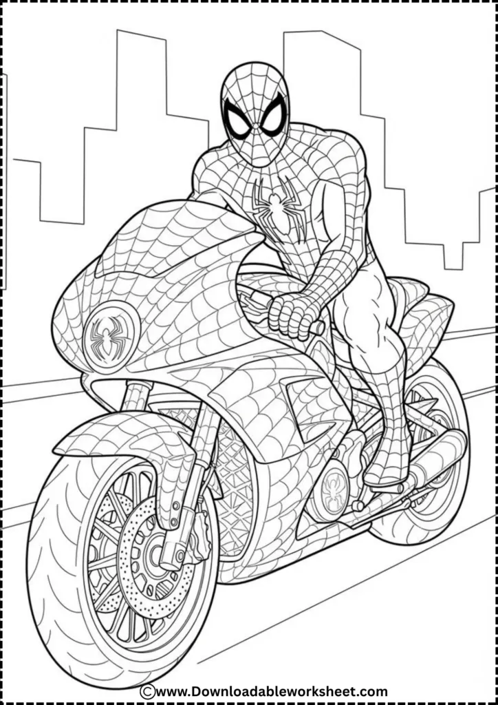 spiderman coloring page 12